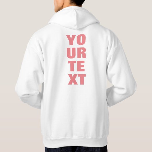 Mens Back Side Printed Modern White Template Hoodie (Rückseite)