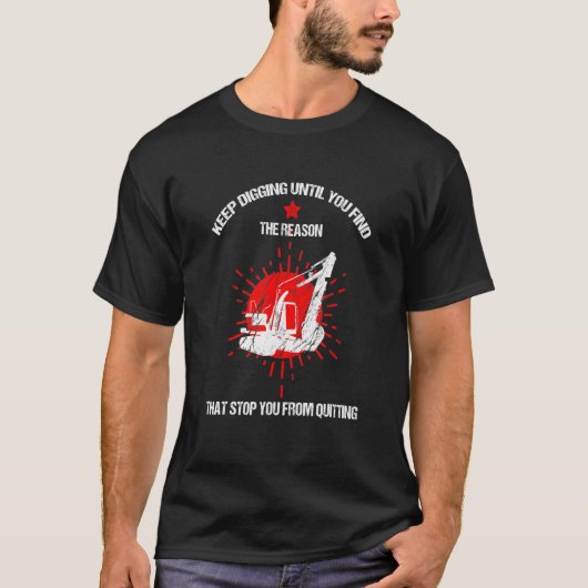Mens Backhoe Operator for Excavator Sand Digger T-Shirt (Vorderseite)