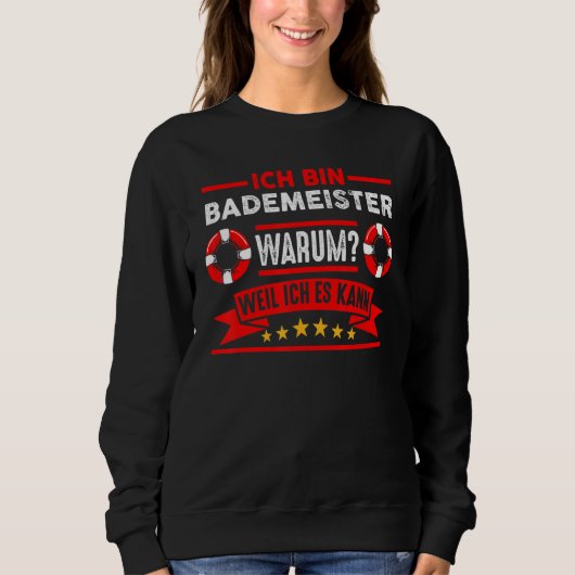 Mens Bademeister Grandpa wie ein normaler Großvate Sweatshirt (Vorderseite)
