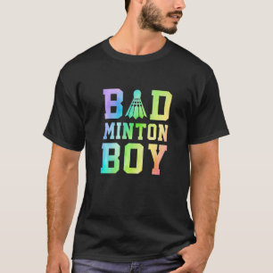 Mens Badminton Boy Graphic Shuttlecock Badminton P T-Shirt