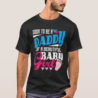 Mens bald ein Papa eines schönen Baby Girl - T-Shirt