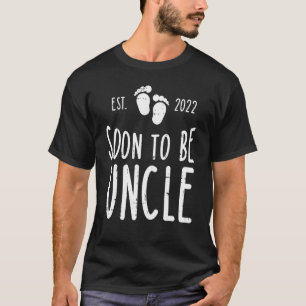Mens bald Onkel 2022 Baby Footprint schwanger T-Shirt