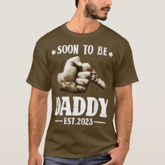 Mens bald Papi 2023 Schwangerschaftsankündigung T-Shirt