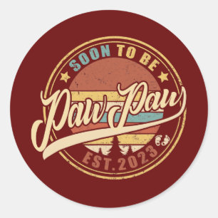 Mens bald PawPaw 2023 lustig für neue PawPaw Runder Aufkleber