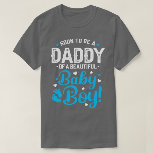 Mens bald Vater eines Baby Boy New Dad Expe sein T-Shirt (Design vorne)