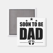 Mens bald Vater Schwangerschaft Bekanntgabe Magnet (Vorderseite/Rückseite)