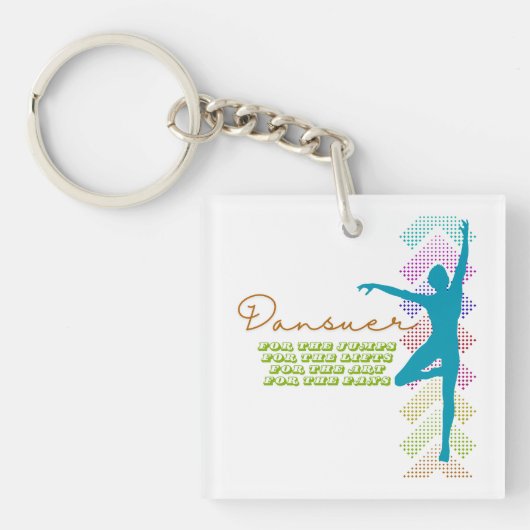 Mens Ballet Dansuer Boys Ballet Dancer Schlüsselanhänger (Vorderseite)