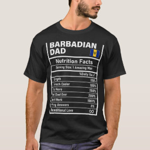 Mens Barbadian Vater Ernährung Fakten Vatertag Na T-Shirt