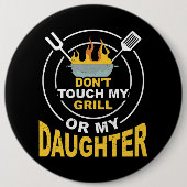 Mens Barbecue Master Barbecue Schürze GRILLEN Gril Button (Vorderseite)