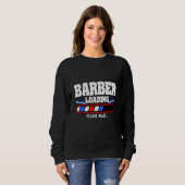 Mens Barber Loading Bitte warten Friseur Haar Sweatshirt (Vorne ganz)