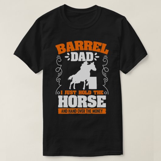 Mens Barrel Dad Barrel Racing Rodeo Horse magic ar T-Shirt (Design vorne)