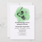 Men's Baseball Hitting 50th Birthday Einladung (Vorderseite)