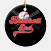 Mens Baseball Vater für Männer Proud Baseball Vate Keramik Ornament (Hinten)