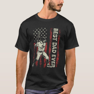 Mens Baseball Vater USA Flaggenbeste Vater je Men  T-Shirt