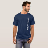Mens Basic Dark T - Shirt Custom Template Navy Blu (Vorne ganz)