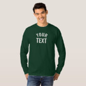 Mens Basic Long Sleeve Deep Forest Green Template T-Shirt (Vorne ganz)