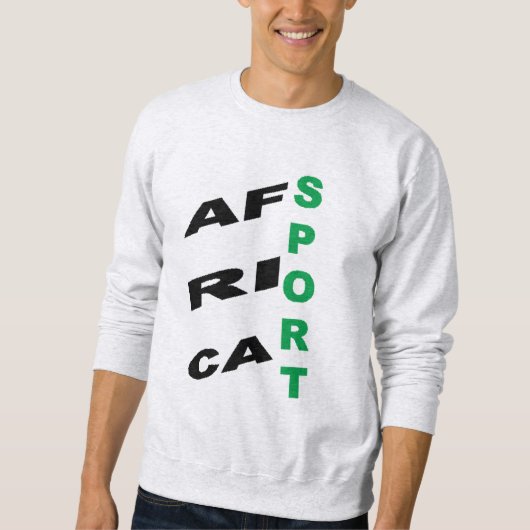 Men's Basic Sweatshirt ash  DESIGN  AFRICA SPORT  (Vorderseite)