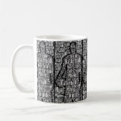 Mens Basketball Player Grafik-Sport-Coffee-Cup Kaffeetasse (Links)