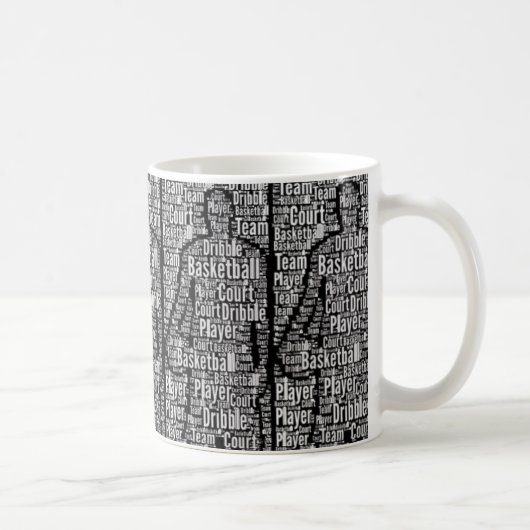 Mens Basketball Player Grafik-Sport-Coffee-Cup Kaffeetasse (Rechts)