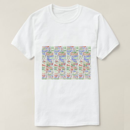 Mens Basketball Player Grafik Sport mehrfarbig T-Shirt (Design vorne)