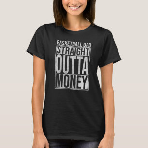 Mens Basketball Vater direkt über Outta Money Bask T-Shirt