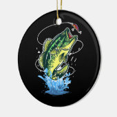 Mens Bass Fishing Lures Bass Fish Keramik Ornament (Links)