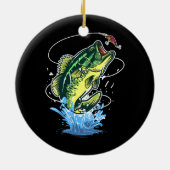 Mens Bass Fishing Lures Bass Fish Keramik Ornament (Hinten)