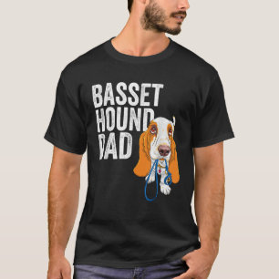 Mens Basset Hound Vater Niedlicher Hund Lover Gesc T-Shirt