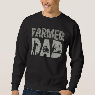 Mens Bauer Vater Landwirtschaft Vatertag Traktion Sweatshirt
