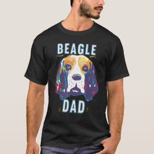 Mens Beagle Face Colorful Pop Grafische für Beag T-Shirt