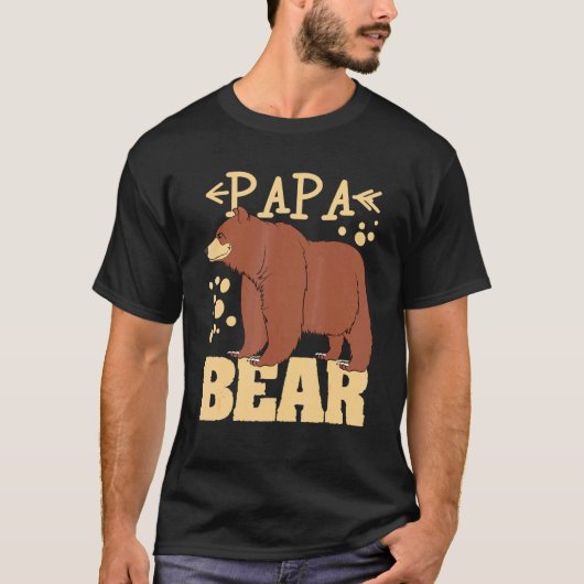Mens Bear Papa Bear T-Shirt (Vorderseite)