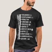 Mens Beard Scale Length Measurement Size Chart gif T-Shirt (Vorderseite)