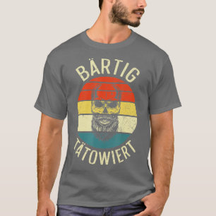 Mens Beard tätowierter Bart Träger coole Tätowieru T-Shirt