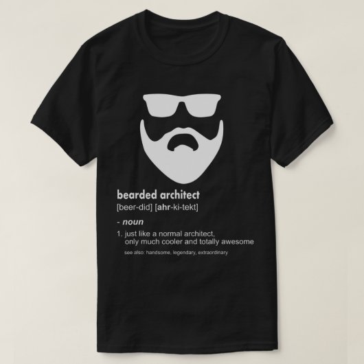 Mens Bearded Architecture Shirt Funny Beard Joke A (Design vorne)