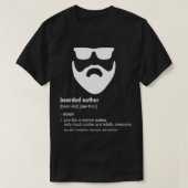 Mens Bearded Author  Funny Beard Writing Writer Gi T-Shirt (Design vorne)