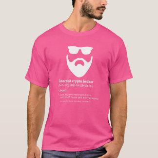 Mens Bearded Crypto Broker Bart Crypto Currencie T-Shirt