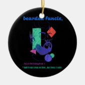 Mens Bearded Functional Mens Geschenke Keramik Ornament (Vorne)