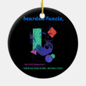 Mens Bearded Functional Mens Geschenke Keramik Ornament (Hinten)