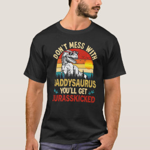 Mens bedrückte Daddy Dinosaur Rex Saurus Vaters T-Shirt