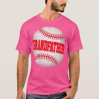 Mens bedrückte Vatertag Softball Großvater T-Shirt
