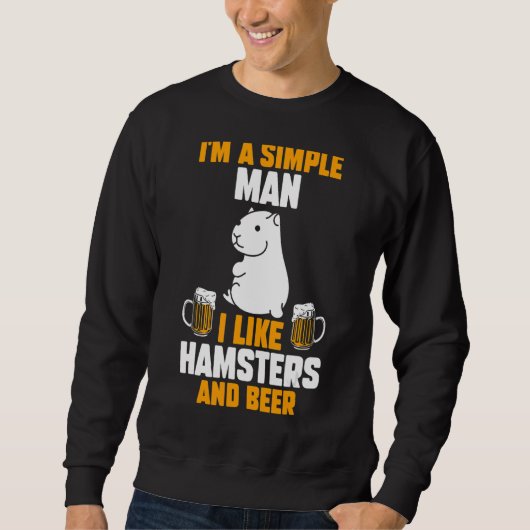 Mens Beer Hamster Sweatshirt (Vorderseite)