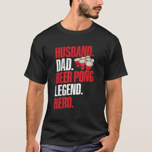 Mens Beer Pong Turnier für Ihr Bier Pong Husba T-Shirt (Vorderseite)