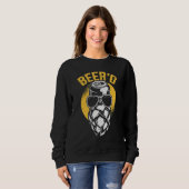 Mens Beerd Bearded Bier Drinker Alkohol Dose Biene Sweatshirt (Vorne ganz)