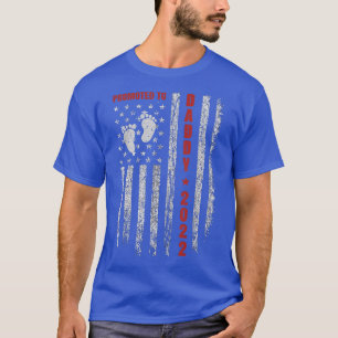 Mens befördert zu Daddy 2022 amerikanische Flagge T-Shirt