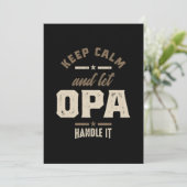 Mens Behalte Ruhe und Lasse Opa Opa Opa Opa Opa Dankeskarte (Stehend Vorderseite)