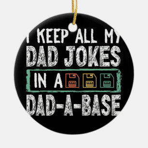 Mens Behielt ich alle meine Vater Witze in einem V Keramik Ornament
