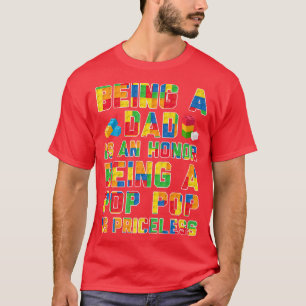 Mens being a dad is honor being poppop grandpa pop T-Shirt