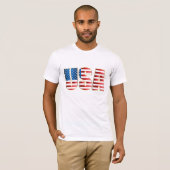 Mens Bella Leinwand T - Shirt-USA-Flagge T-Shirt (Vorne ganz)