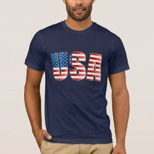 Mens Bella Leinwand T - Shirt-USA-Flagge T-Shirt