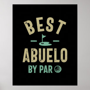 Mens Best Abuelo by Par Großvater Poster